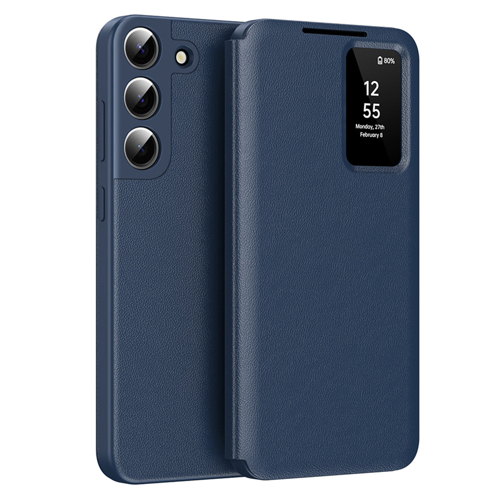 Coque pour Samsung Galaxy S22 5G S901, Techsuit, SmartView, Bleue