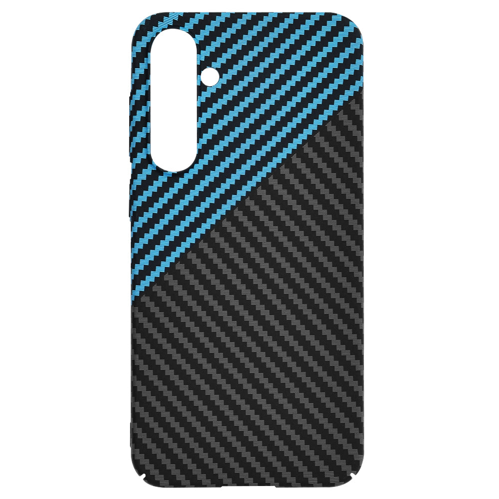 Hoes voor Samsung Galaxy S23 FE S711, Techsuit, Carbonite FiberShell, Zwart Blauw