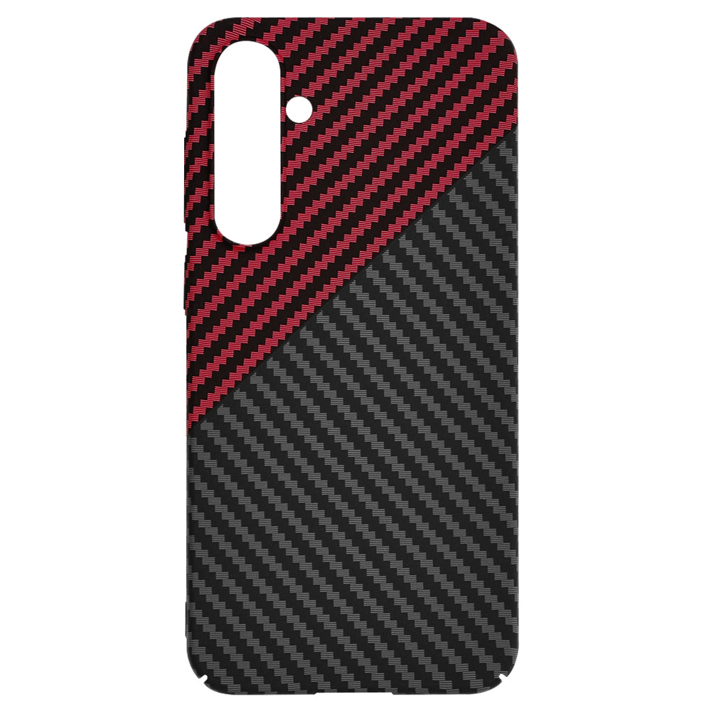 Coque pour Samsung Galaxy S23 FE S711, Techsuit, Carbonite FiberShell, Noir Rouge