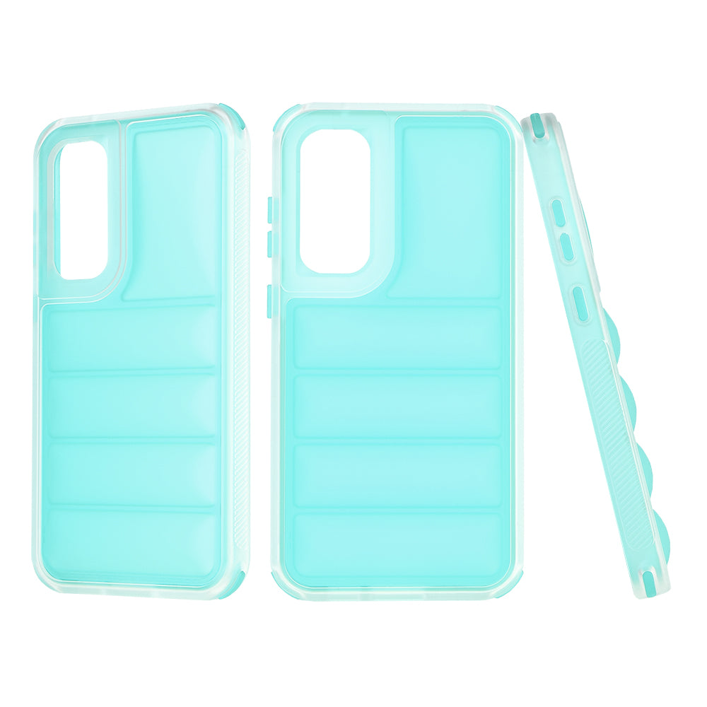 Coque pour Samsung Galaxy S23 FE S711, Techsuit, Wave Shield, Turquoise