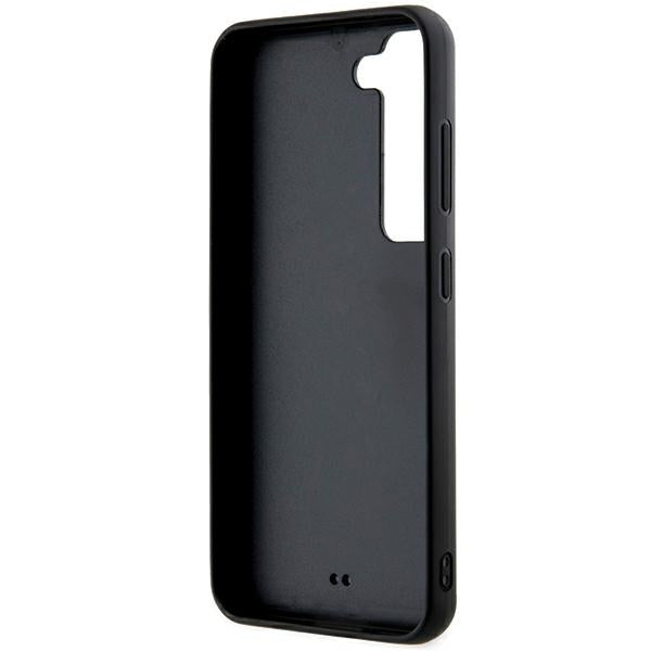 Étui pour Samsung Galaxy S23+ S916, Karl Lagerfeld, Logo Pailleté en Caoutchouc 3D, Noir