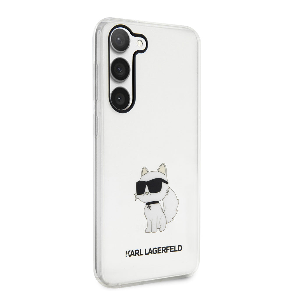 Hoes voor Samsung Galaxy S23+ S916, Karl Lagerfeld, Ikonik Choupette, Transparant