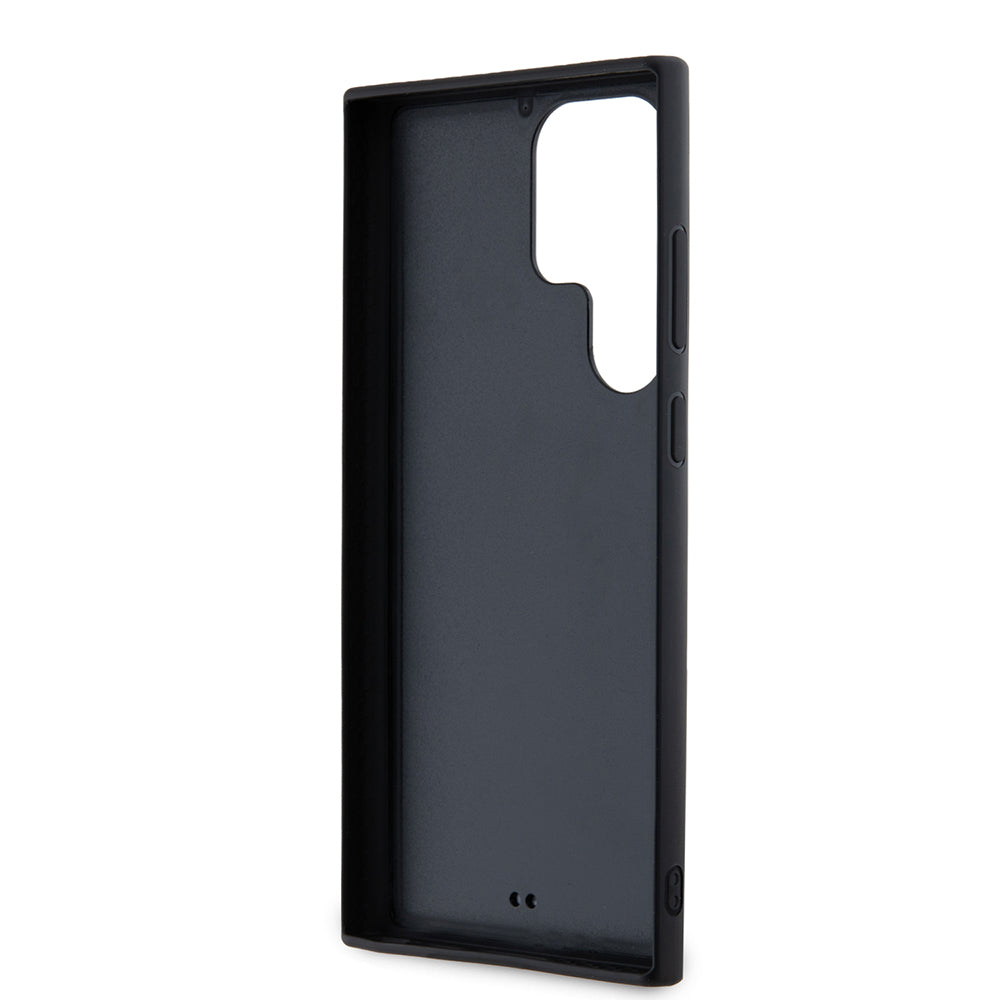 Hoes voor Samsung Galaxy S23 Ultra S918, Karl Lagerfeld, 3D Rubber Glitter Logo, Zwart