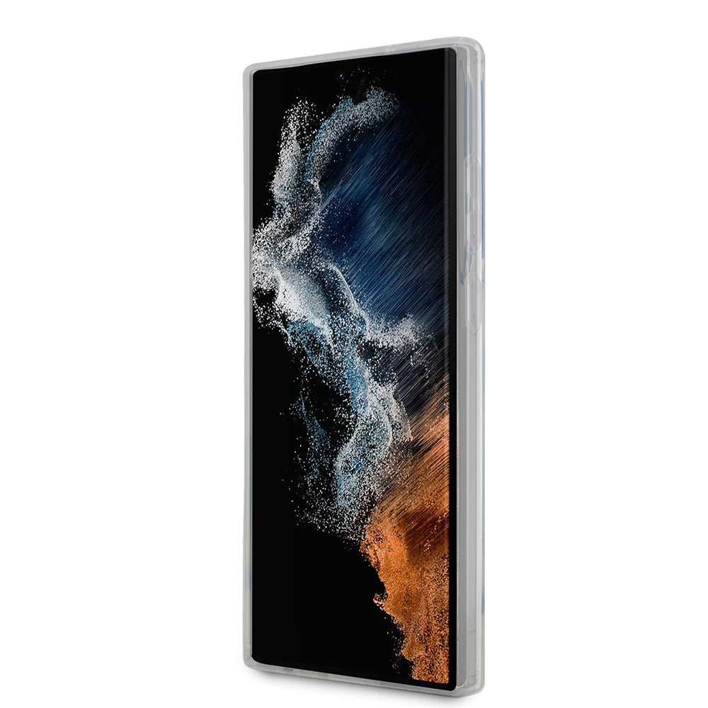Hülle für Samsung Galaxy S23 Ultra S918, Karl Lagerfeld, Ikonik Choupette, Transparent
