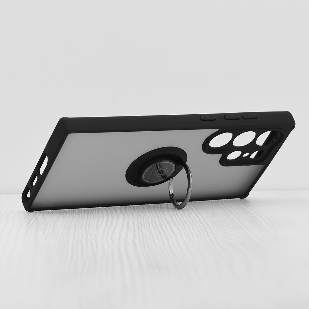 Coque pour Samsung Galaxy S23 Ultra S918, Techsuit, Glinth, Noire