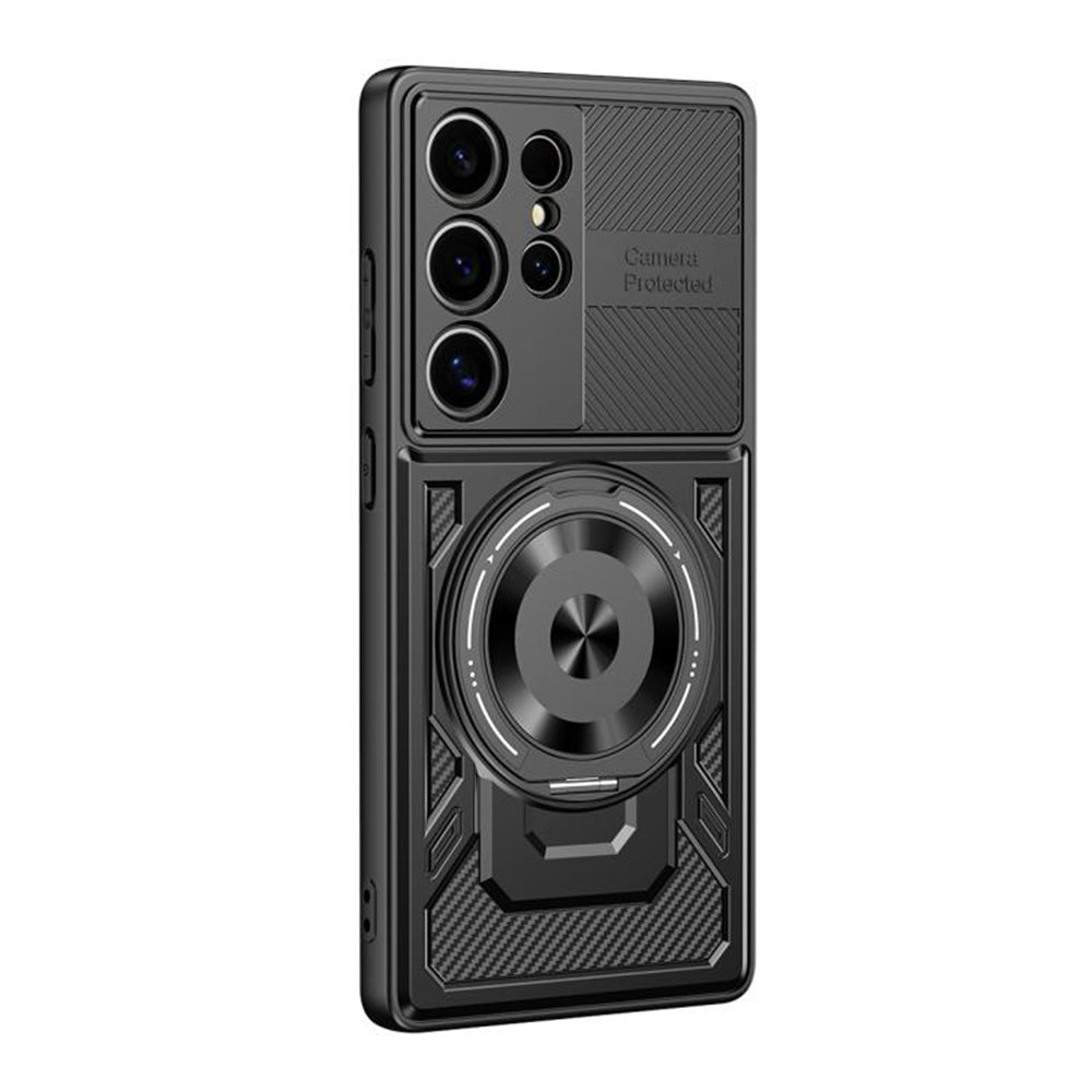 Coque pour Samsung Galaxy S23 Ultra S918, Techsuit, RuggedCam, Noire