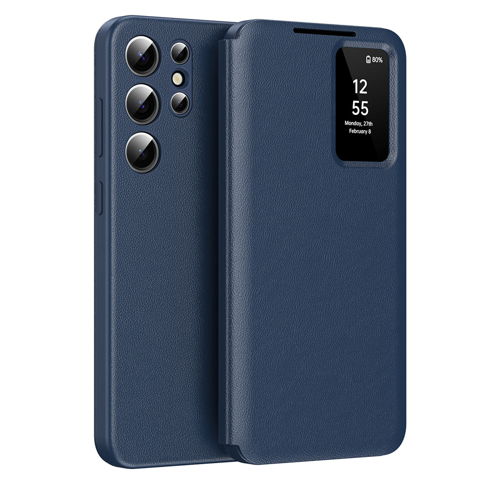 Coque pour Samsung Galaxy S23 Ultra S918, Techsuit, SmartView, Bleue