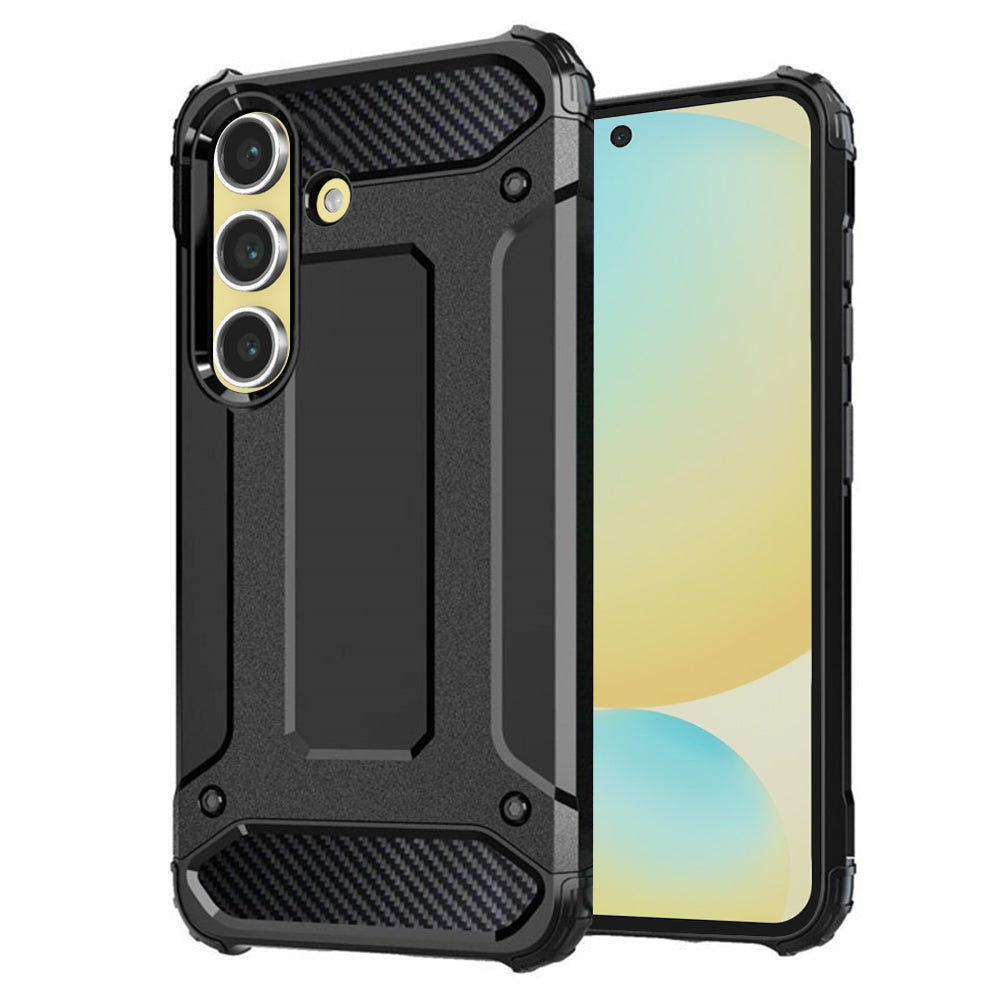 Coque pour Samsung Galaxy S24 FE S721, Techsuit, Hybrid Armor, Noire