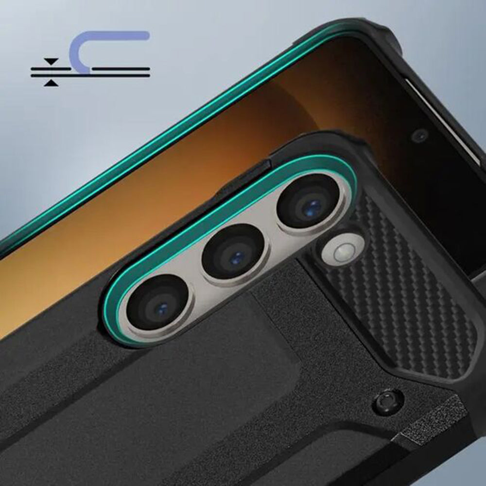 Coque pour Samsung Galaxy S24 FE S721, Techsuit, Hybrid Armor, Noire