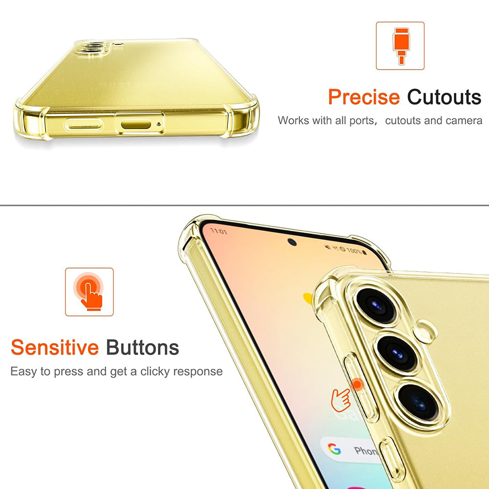 Coque pour Samsung Galaxy S24 FE S721, Techsuit, Antichoc Claire, Transparente