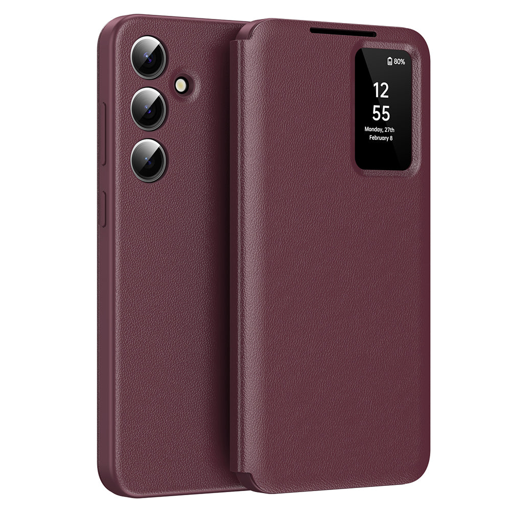 Coque pour Samsung Galaxy S24 FE S721, Techsuit, SmartView, Rouge