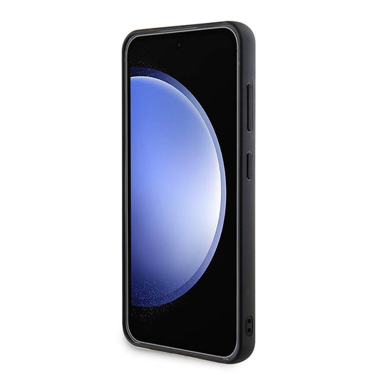 Étui pour Samsung Galaxy S24+ S926, Guess, logo triangle en strass, Noir