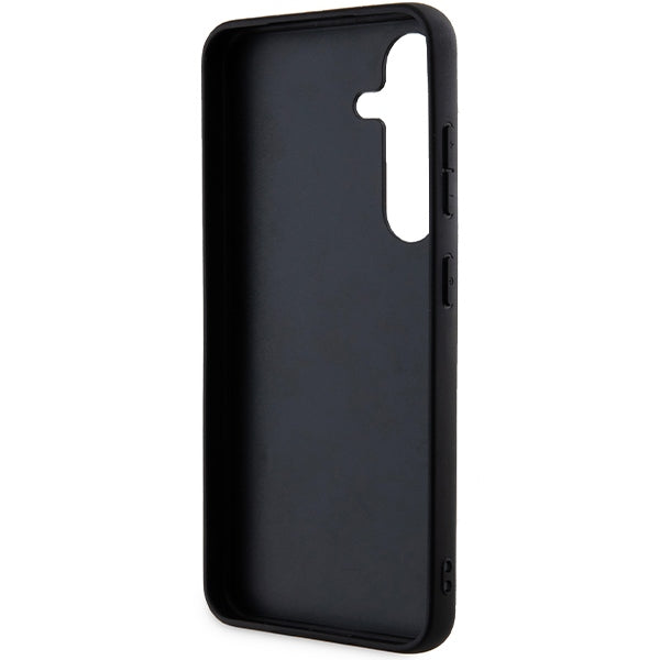 Hoes voor Samsung Galaxy S24+ S926, Karl Lagerfeld, Glitter Ikonik Karl Logo, Zwart