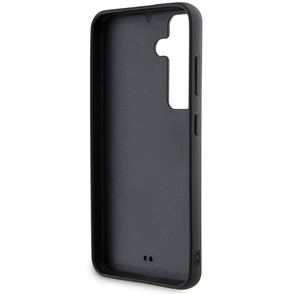 Hoes voor Samsung Galaxy S24+ S926, Karl Lagerfeld, Rhinestone Metal Plate, Zwart