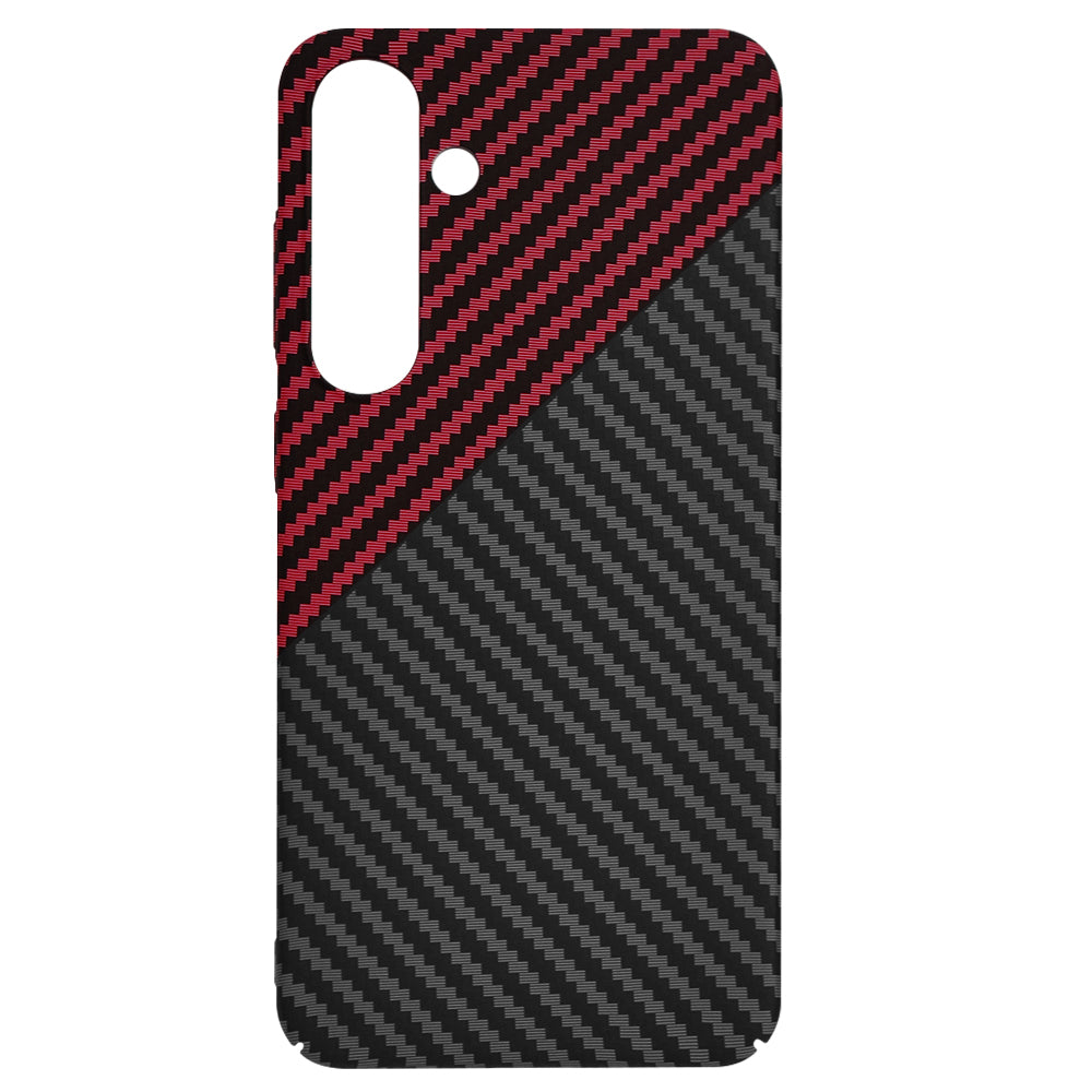 Coque pour Samsung Galaxy S24+ S926, Techsuit, Carbonite FiberShell, Noir Rouge