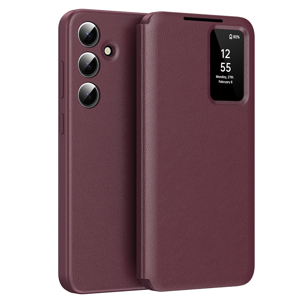 Coque pour Samsung Galaxy S24+ S926, Techsuit, SmartView, Rouge