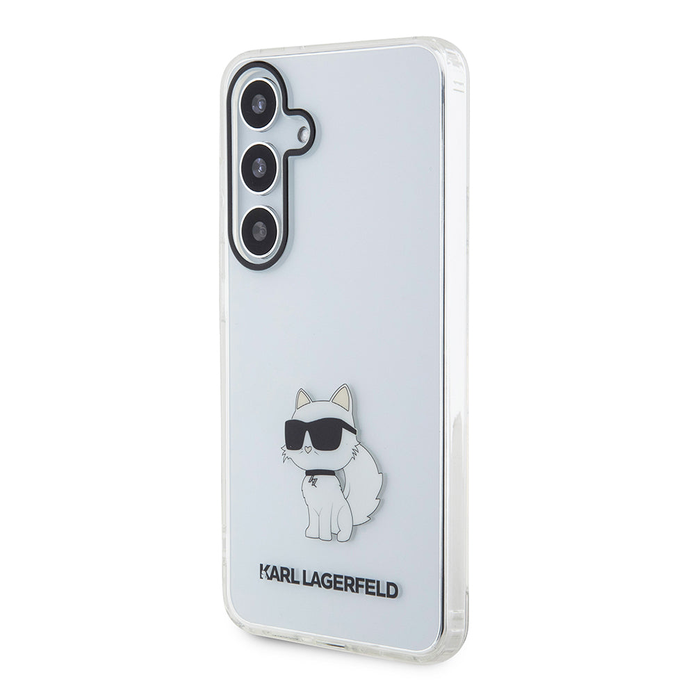 Étui pour Samsung Galaxy S24 S921, Karl Lagerfeld, IML Luxury Choupette, Transparent