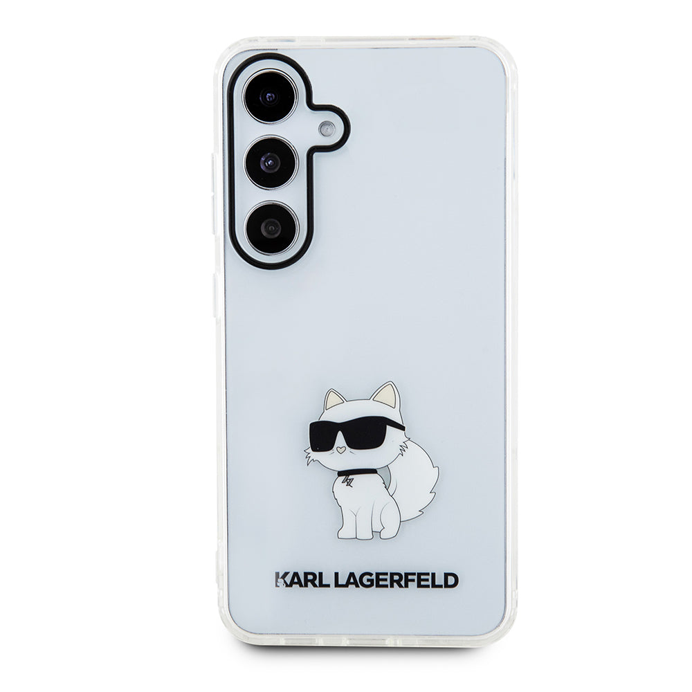 Étui pour Samsung Galaxy S24 S921, Karl Lagerfeld, IML Luxury Choupette, Transparent