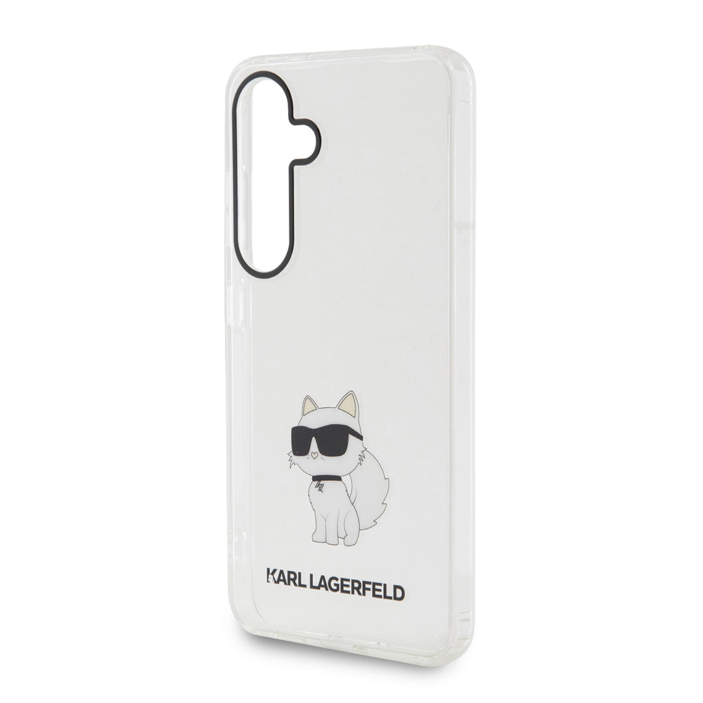Étui pour Samsung Galaxy S24 S921, Karl Lagerfeld, IML Luxury Choupette, Transparent