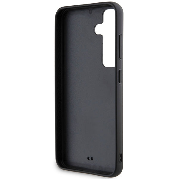 Hoes voor Samsung Galaxy S24 S921, Karl Lagerfeld, Rhinestone Metal Plate, Zwart