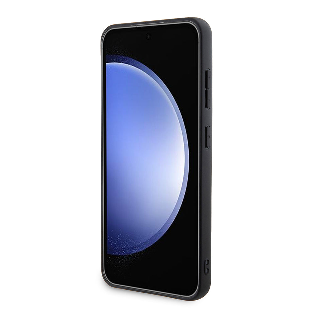 Étui pour Samsung Galaxy S24 S921, Karl Lagerfeld, Saffiano Mono Metal Logo, Noir