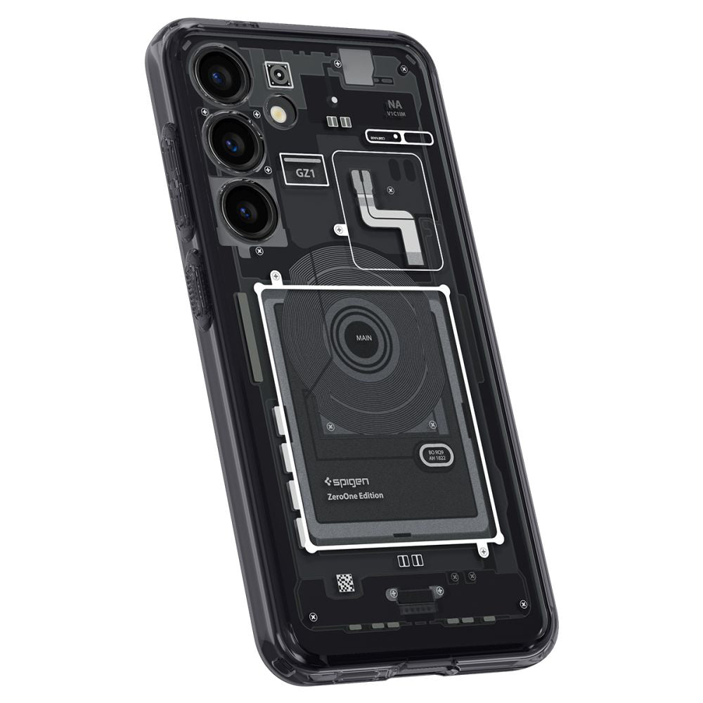 Étui pour Samsung Galaxy S24 S921, Spigen, Ultra Hybrid Zero One, Noir Mat ACS07350