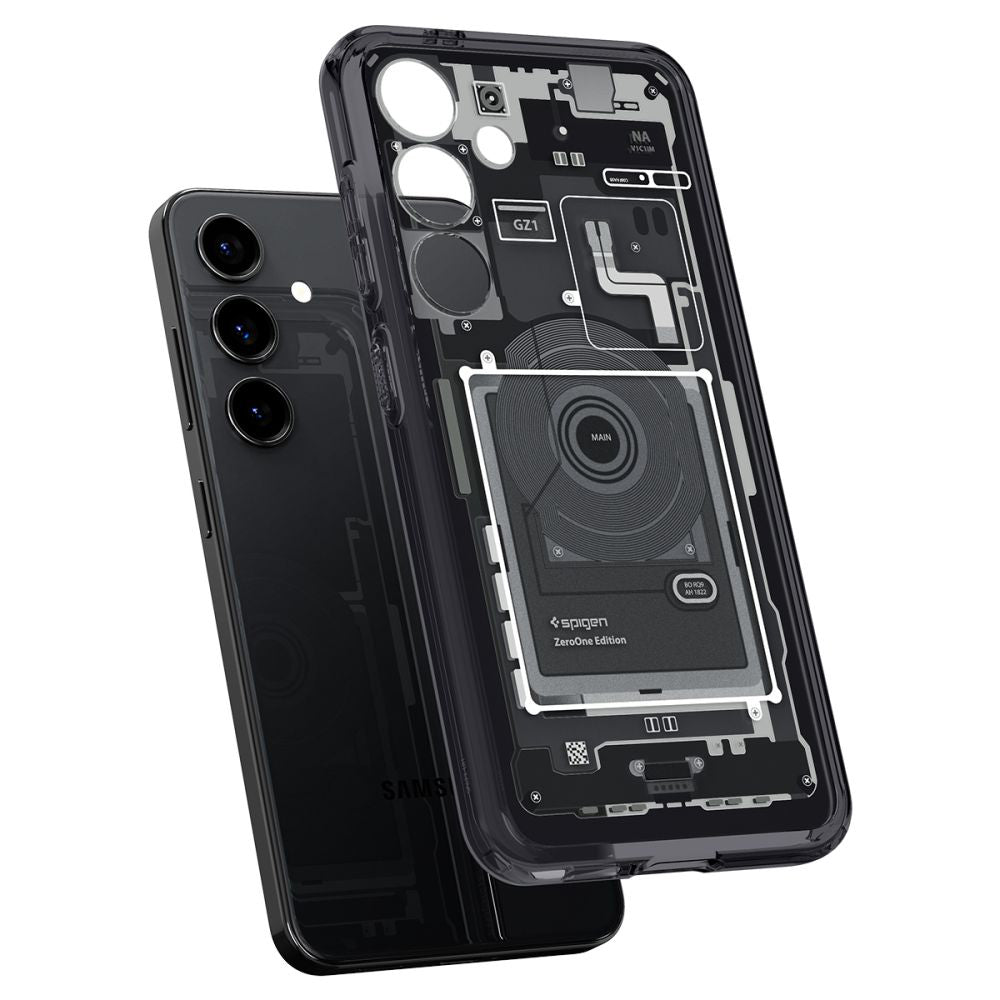 Étui pour Samsung Galaxy S24 S921, Spigen, Ultra Hybrid Zero One, Noir Mat ACS07350