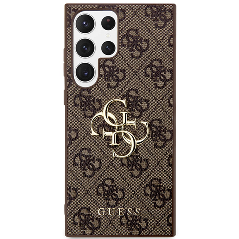 Hülle für Samsung Galaxy S24 Ultra S928, Guess, 4G Big Logo, Braun
