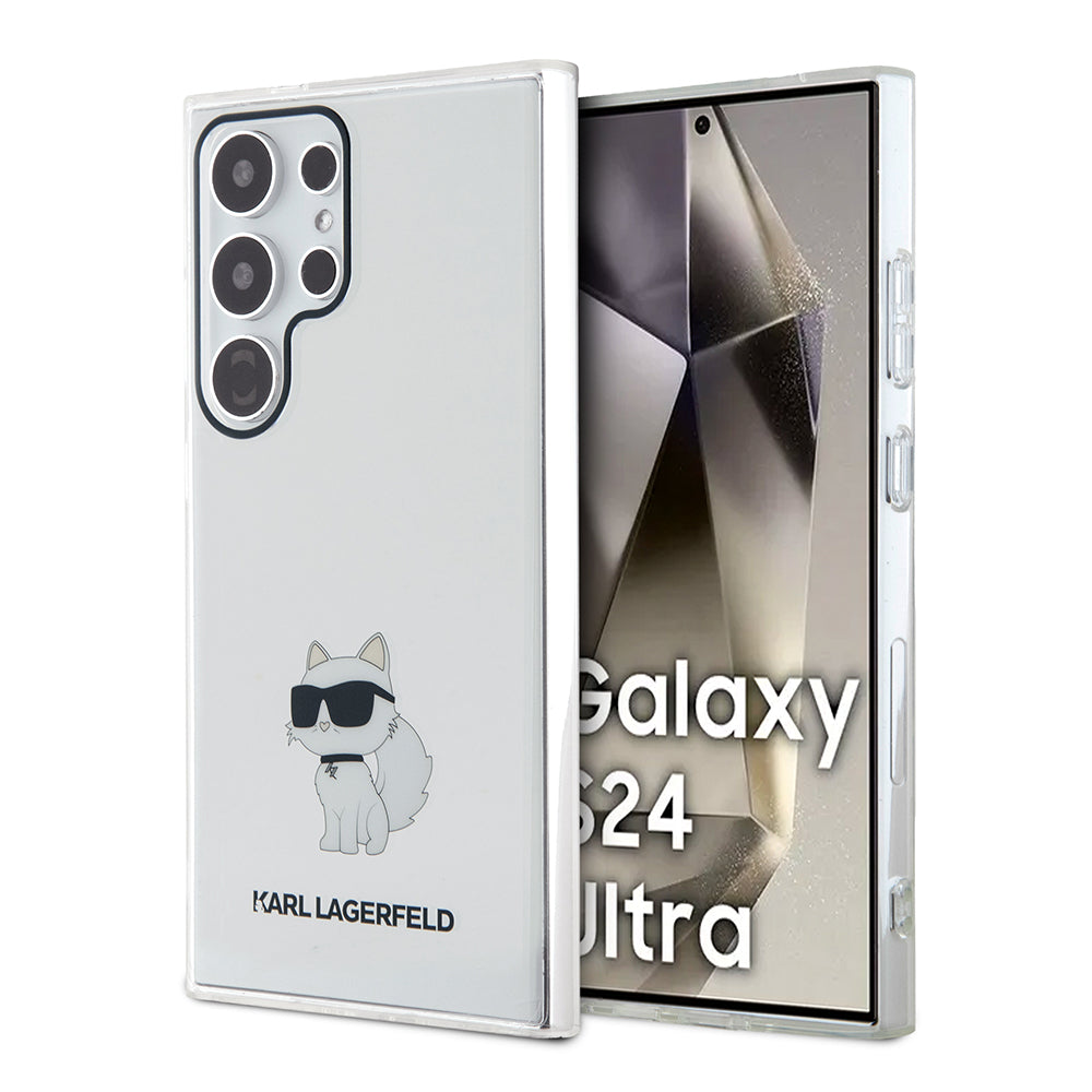 Case for Samsung Galaxy S24 Ultra S928, Karl Lagerfeld, IML Luxury Choupette, Transparent