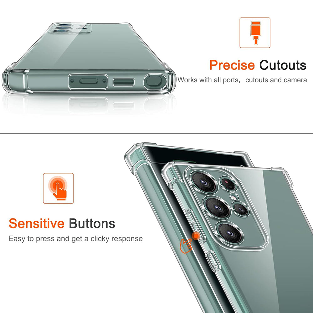 Coque pour Samsung Galaxy S24 Ultra S928, Techsuit, Antichoc Claire, Transparente