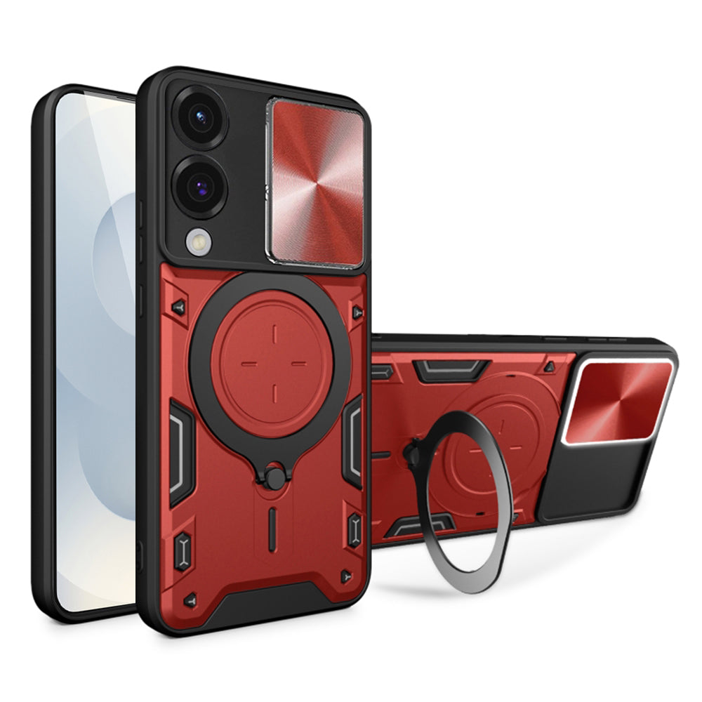 Coque pour Samsung Galaxy S25 Edge S937, Techsuit, CamGuard Pro, Rouge