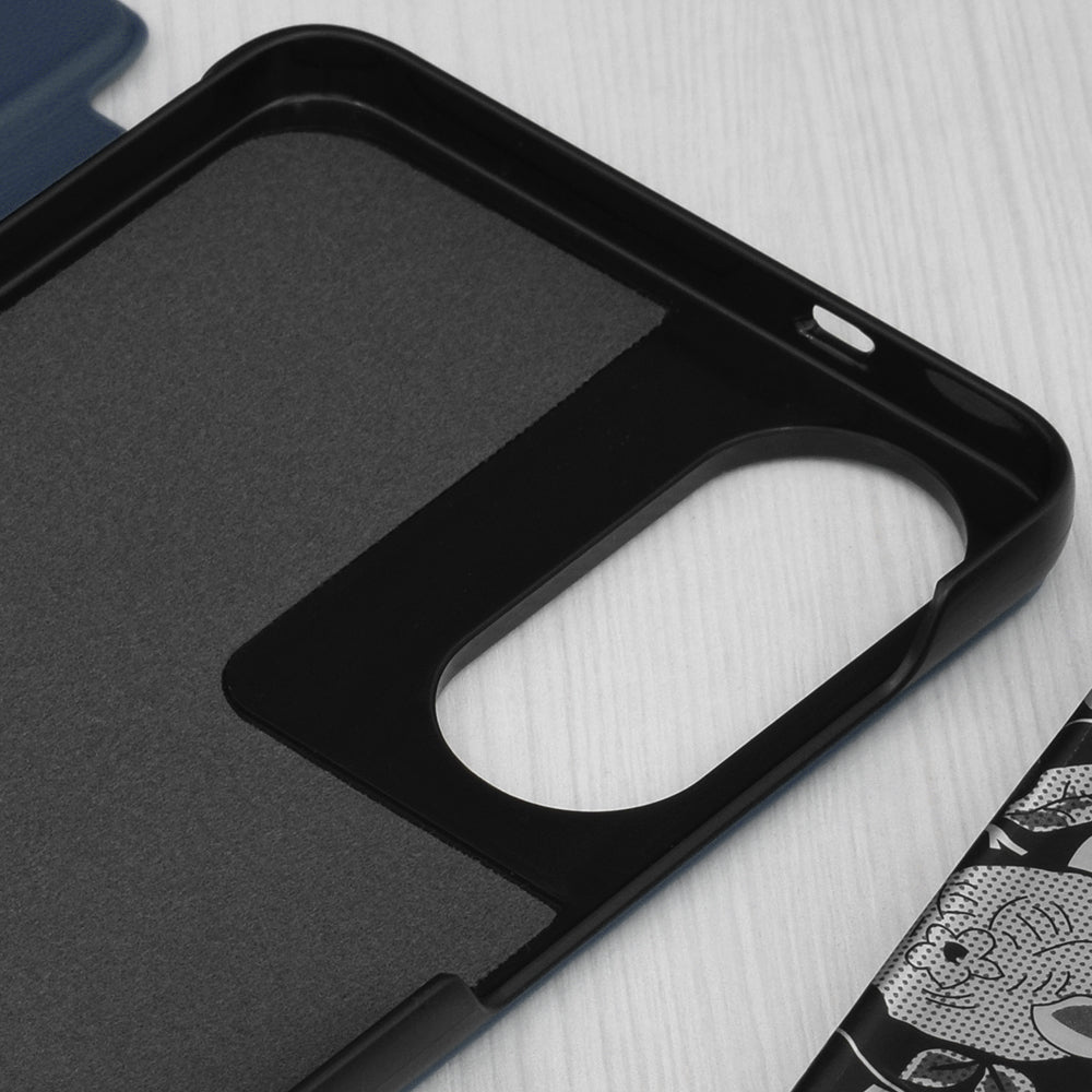 Coque pour Samsung Galaxy S25 Edge S937, Techsuit, eFold, Bleu Foncé