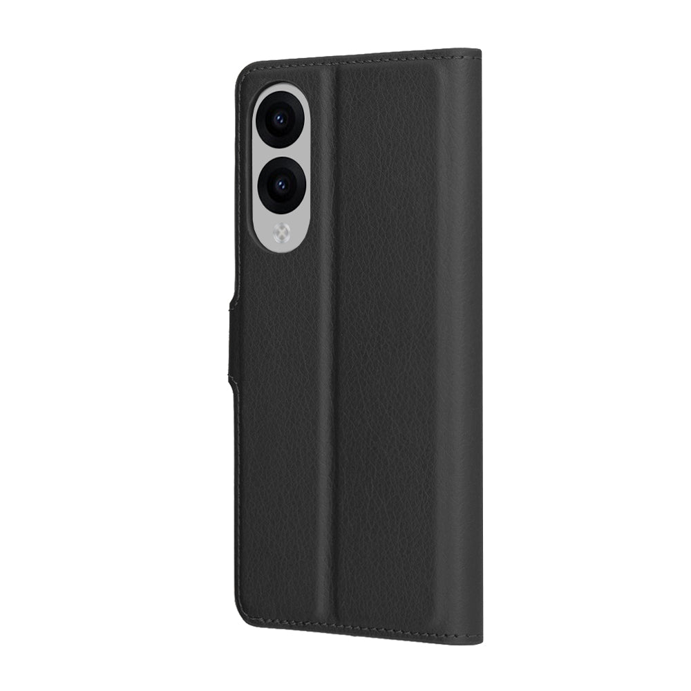 Coque pour Samsung Galaxy S25 Edge S937, Techsuit, Leather Folio, Noire