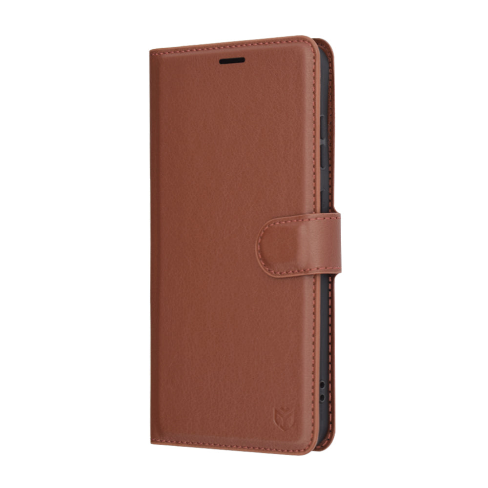 Coque pour Samsung Galaxy S25+ S936, Techsuit, Leather Folio, Marron