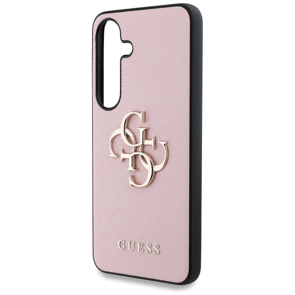 Hülle für Samsung Galaxy S25 S931, Guess, 4G Grained Big and Classic Logo, Rosa