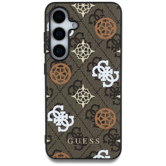 Étui pour Samsung Galaxy S25 S931, Guess, 4G Peony, Marron