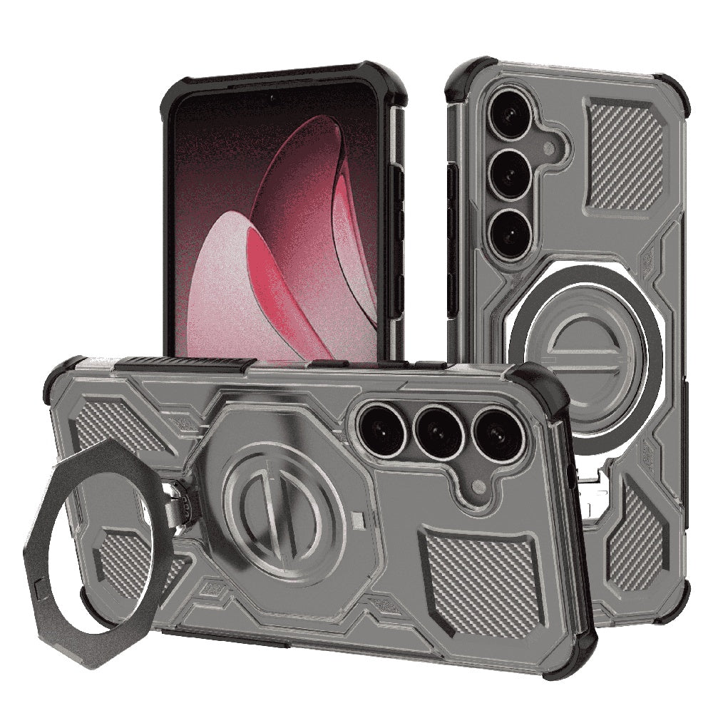 Coque pour Samsung Galaxy S25 S931, Techsuit, Carbon Shield Pro, Fumé