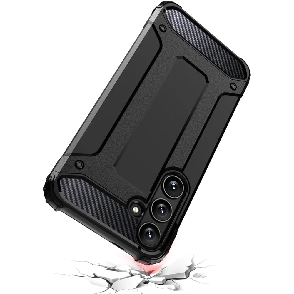 Coque pour Samsung Galaxy S25 S931, Techsuit, Hybrid Armor, Noire