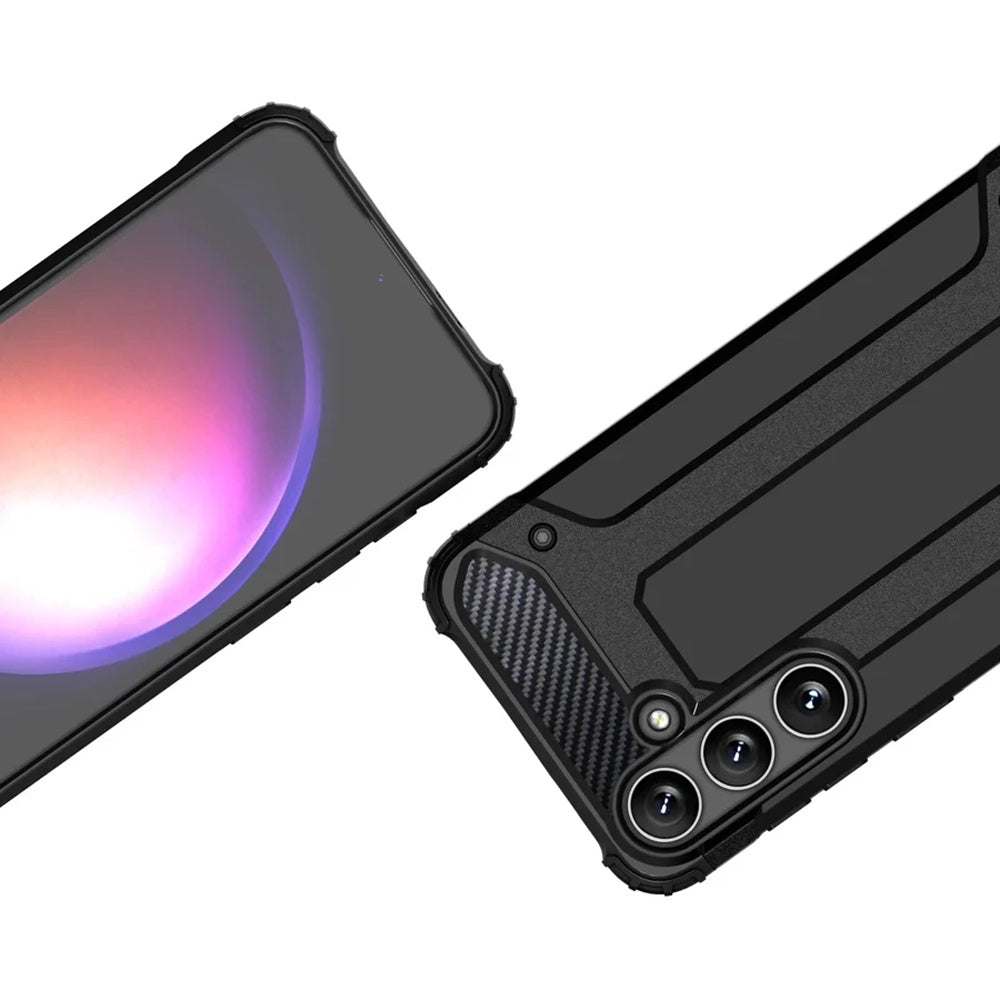 Coque pour Samsung Galaxy S25 S931, Techsuit, Hybrid Armor, Noire