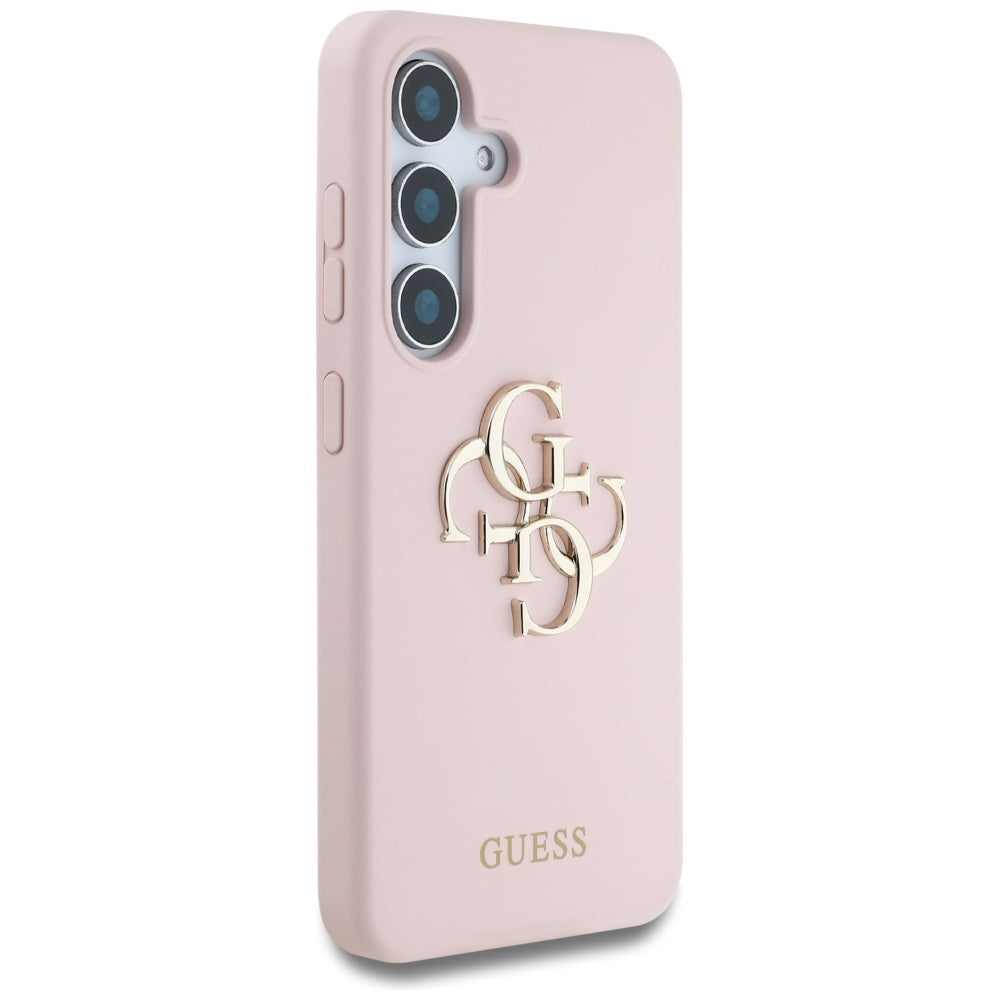 Hoes voor Samsung Galaxy S25 Ultra S938, Guess, 4G Grained Big and Classic Logo, Roze