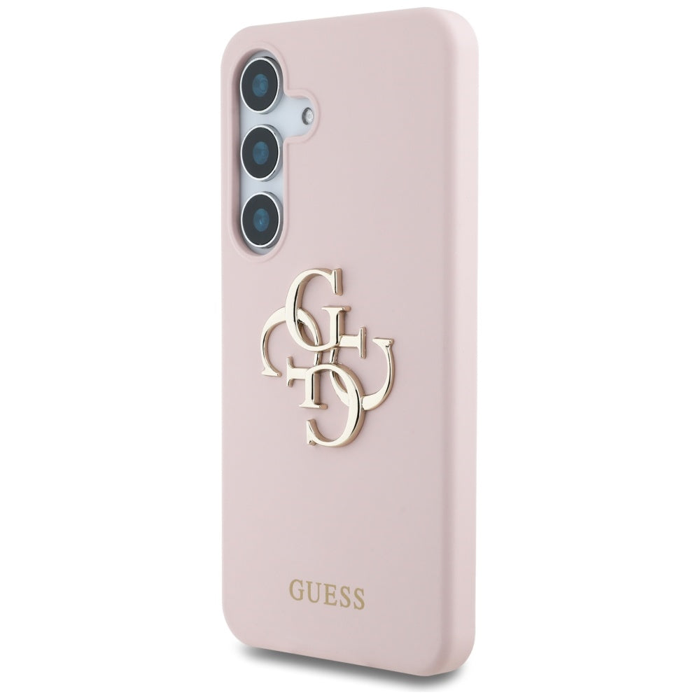 Hoes voor Samsung Galaxy S25 Ultra S938, Guess, 4G Grained Big and Classic Logo, Roze