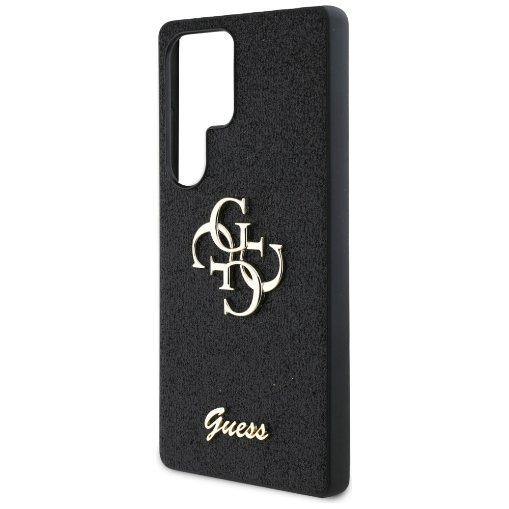Hülle für Samsung Galaxy S25 Ultra S938, Guess, Glitter Big 4G Script, Schwarz