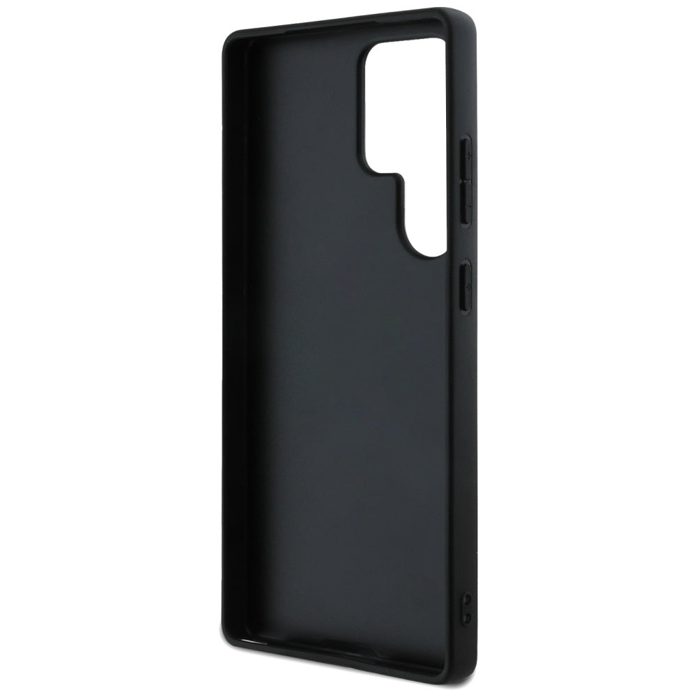 Hoes voor Samsung Galaxy S25 Ultra S938, Guess, Grained Hot Stamp 4G Triangle, Zwart
