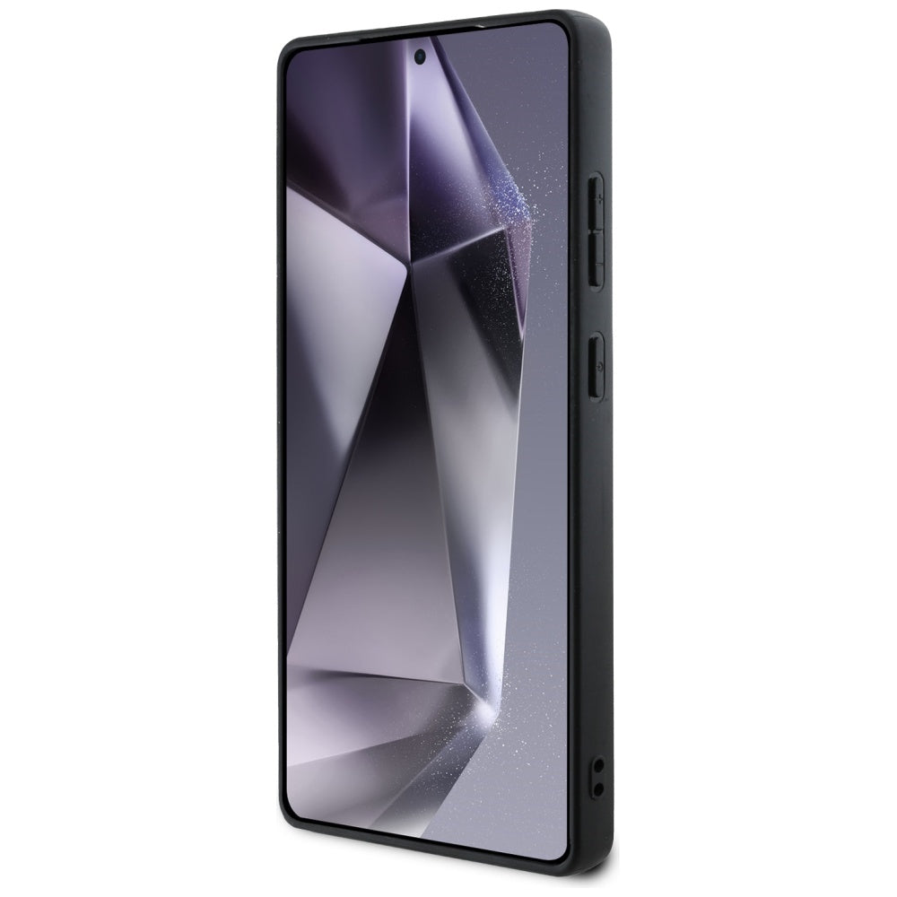 Étui pour Samsung Galaxy S25 Ultra S938, Guess, Grained Hot Stamp 4G Triangle, Rose