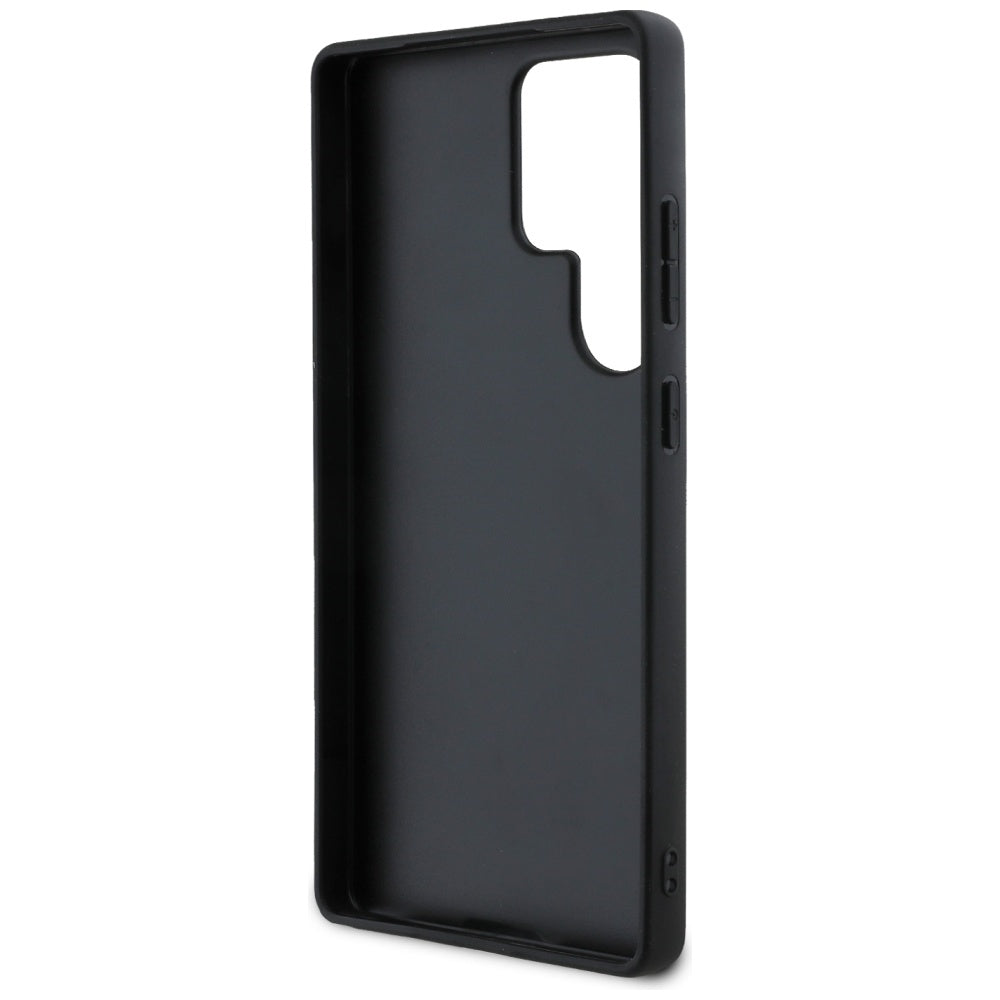 Étui pour Samsung Galaxy S25 Ultra S938, Guess, Grained Hot Stamp 4G Triangle, Rose