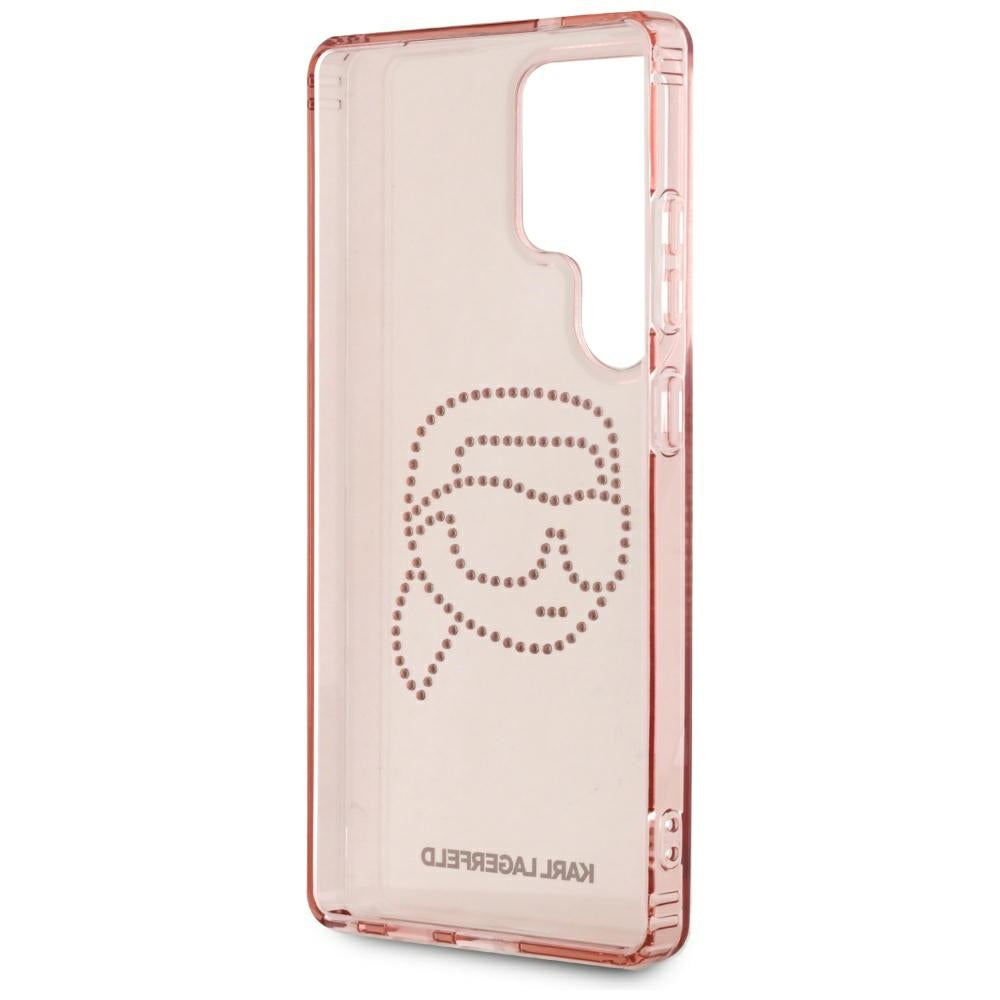 Étui pour Samsung Galaxy S25 Ultra S938, Karl Lagerfeld, IML Luxury Karl's Head, Rose