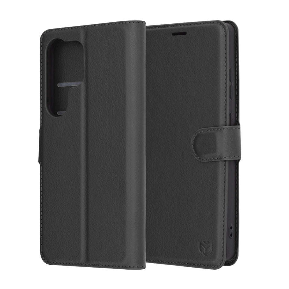 Coque pour Samsung Galaxy S25 Ultra S938, Techsuit, Leather Folio, Noire