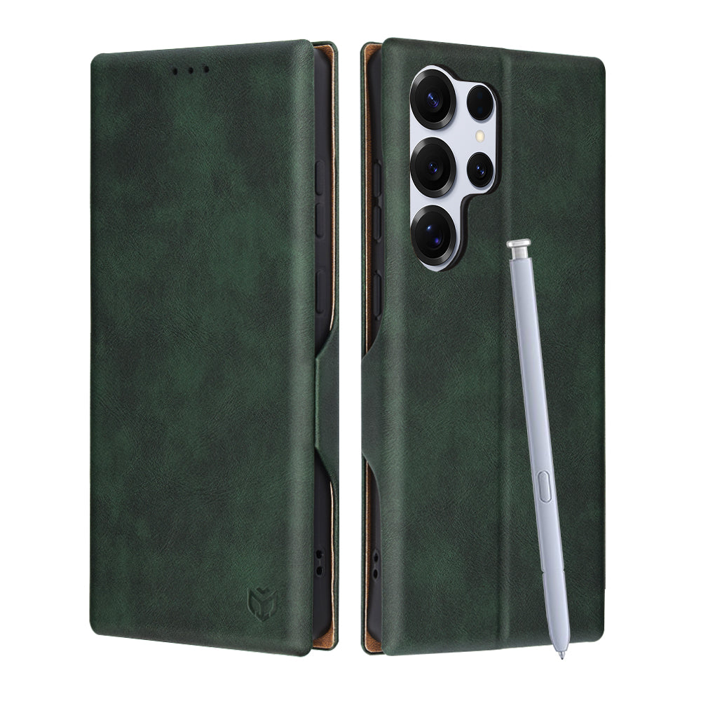Coque pour Samsung Galaxy S25 Ultra S938, Techsuit, Safe Wallet Plus, Vert