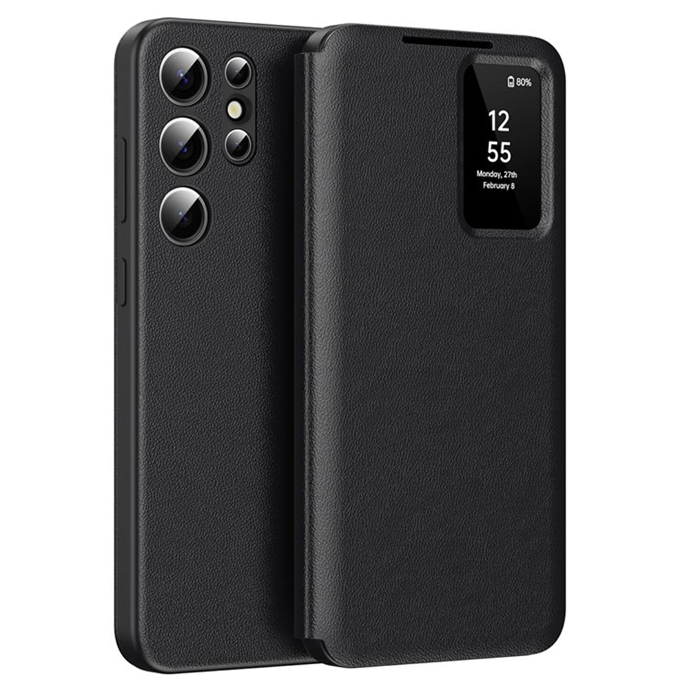 Coque pour Samsung Galaxy S25 Ultra S938, Techsuit, SmartView, Noire