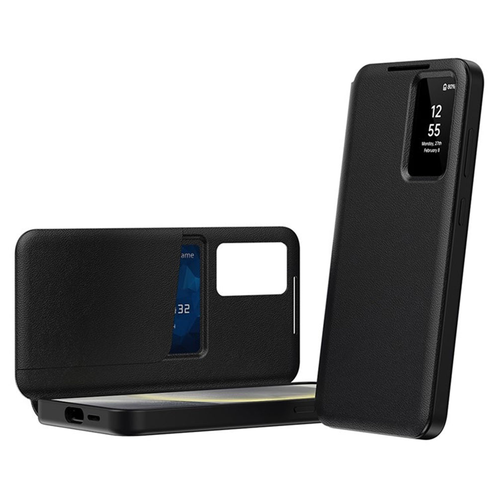 Coque pour Samsung Galaxy S25 Ultra S938, Techsuit, SmartView, Noire